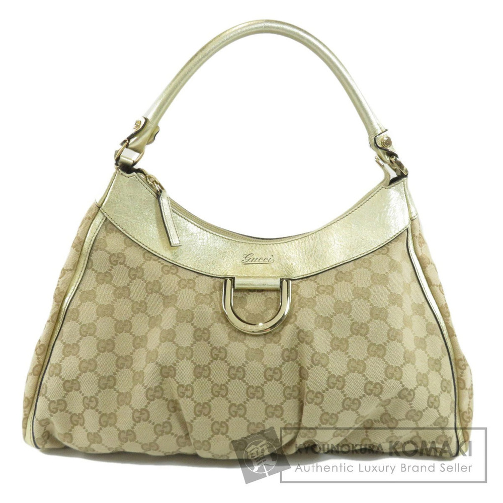 Gucci One Shoulder Hobo GG Shoulder Bag Canvas